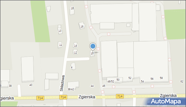 Aleksandrów Łódzki, Składowa, 10, mapa Aleksandrów Łódzki