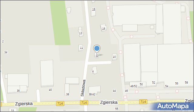 Aleksandrów Łódzki, Składowa, 12, mapa Aleksandrów Łódzki