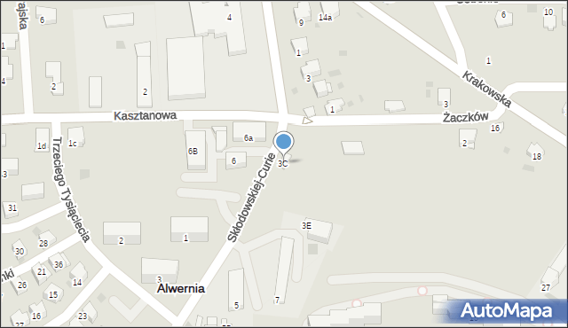 Alwernia, Skłodowskiej-Curie Marii, 3b, mapa Alwernia