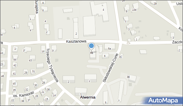 Alwernia, Skłodowskiej-Curie Marii, 6B, mapa Alwernia