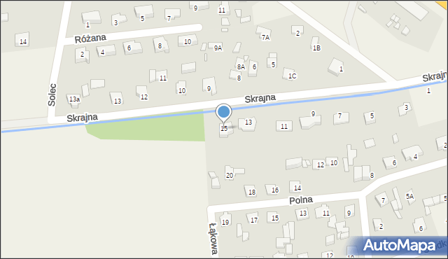 Baniocha, Skrajna, 15, mapa Baniocha