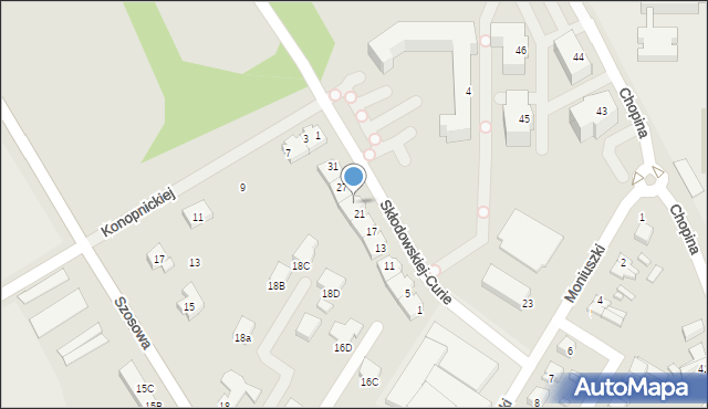 Barlinek, Skłodowskiej-Curie Marii, 23, mapa Barlinek
