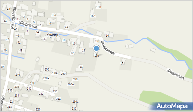 Biały Dunajec, Skupniowa, 15b, mapa Biały Dunajec
