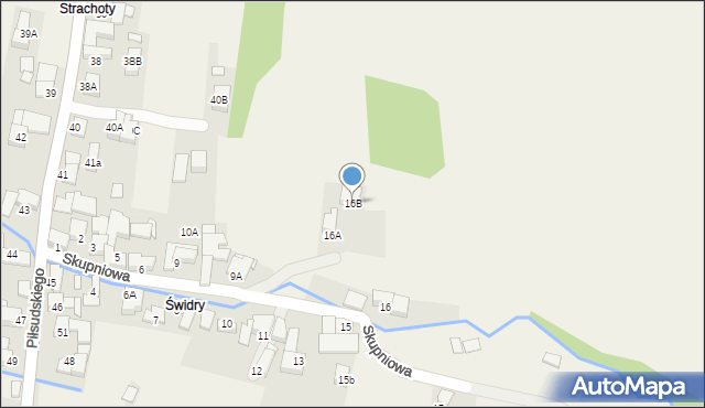Biały Dunajec, Skupniowa, 16B, mapa Biały Dunajec