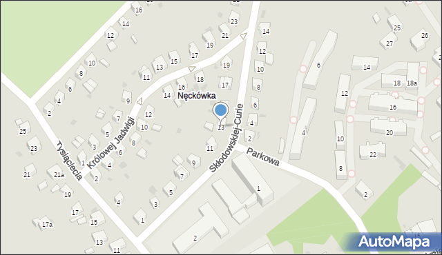 Biecz, Skłodowskiej-Curie Marii, 13, mapa Biecz