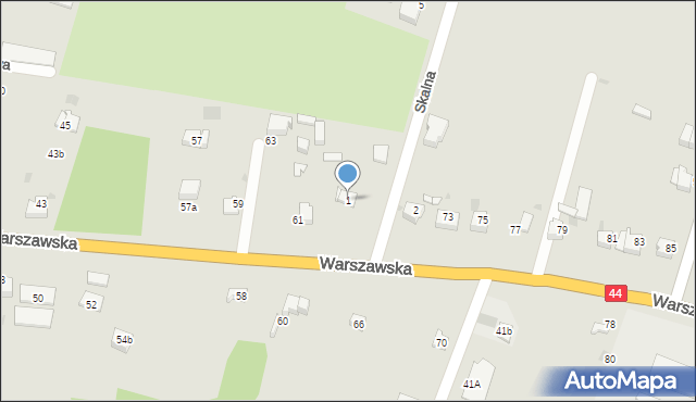 Bieruń, Skalna, 1, mapa Bieruń