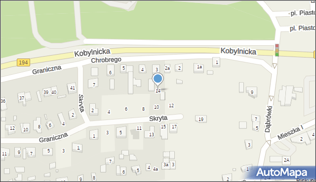 Biskupice, Skryta, 14, mapa Biskupice