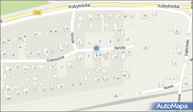 Biskupice, Skryta, 5, mapa Biskupice