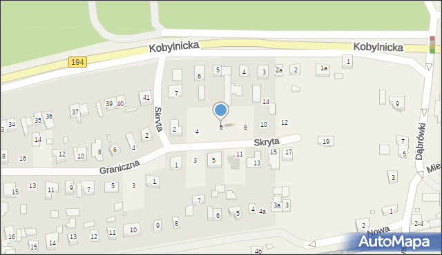 Biskupice, Skryta, 6, mapa Biskupice