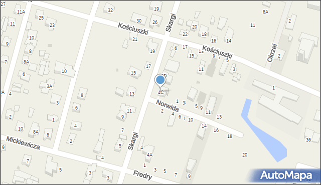 Blizne Jasińskiego, Skargi Piotra, ks., 4C, mapa Blizne Jasińskiego