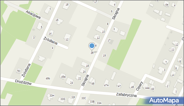 Bliżyn, Skrajna, 16, mapa Bliżyn