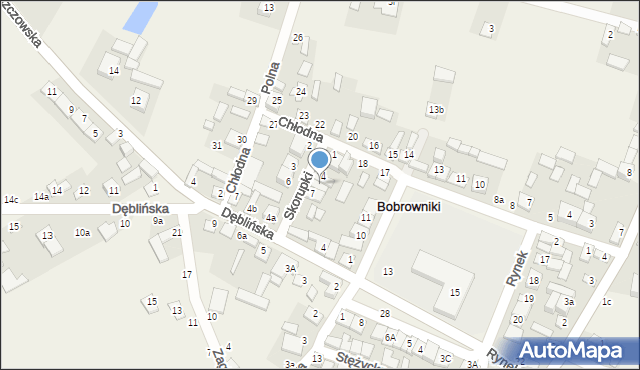 Bobrowniki, Skorupki Ignacego Jana, ks., 5, mapa Bobrowniki