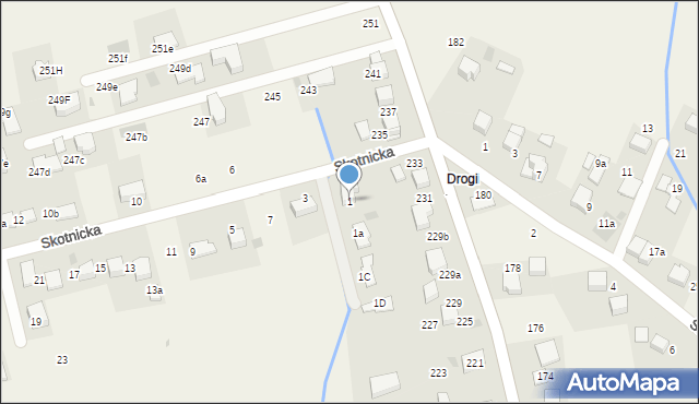 Bolechowice, Skotnicka, 1, mapa Bolechowice