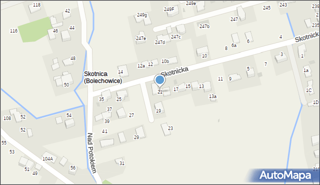 Bolechowice, Skotnicka, 21, mapa Bolechowice