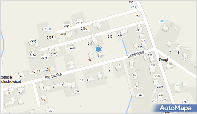 Bolechowice, Skotnicka, 6, mapa Bolechowice