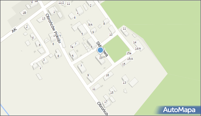 Boruszowice, Składowa, 13, mapa Boruszowice