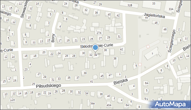 Brańsk, Skłodowskiej-Curie Marii, 34, mapa Brańsk