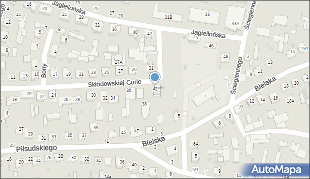 Brańsk, Skłodowskiej-Curie Marii, 42, mapa Brańsk