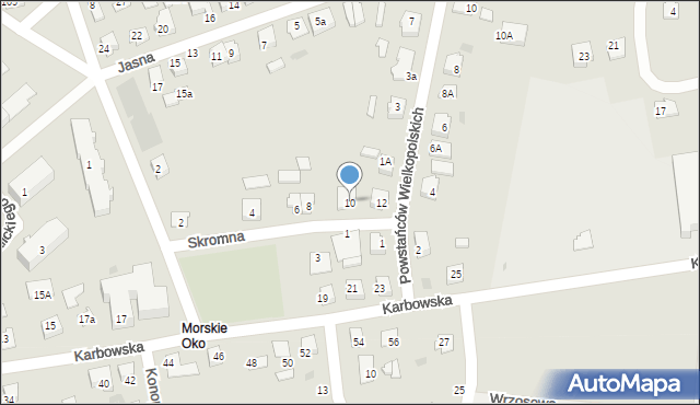 Brodnica, Skromna, 10, mapa Brodnica