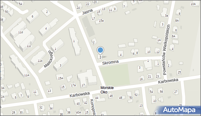 Brodnica, Skromna, 2, mapa Brodnica