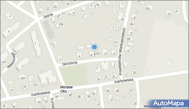 Brodnica, Skromna, 8, mapa Brodnica