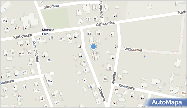 Brodnica, Skwarna, 8, mapa Brodnica