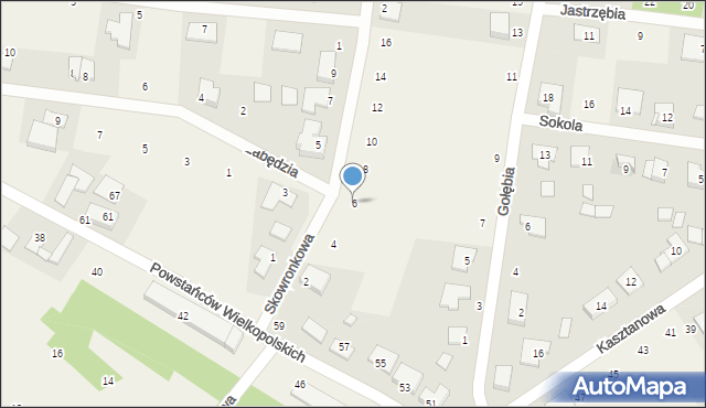 Brzoza, Skowronkowa, 6, mapa Brzoza