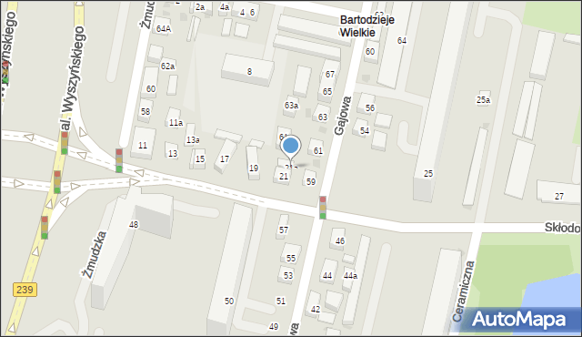 Bydgoszcz, Skłodowskiej-Curie Marii, 21a, mapa Bydgoszczy