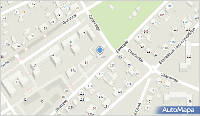 Bydgoszcz, Skorupki Ignacego Jana, ks., 82, mapa Bydgoszczy