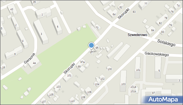 Bydgoszcz, Skorupki Ignacego Jana, ks., 97, mapa Bydgoszczy