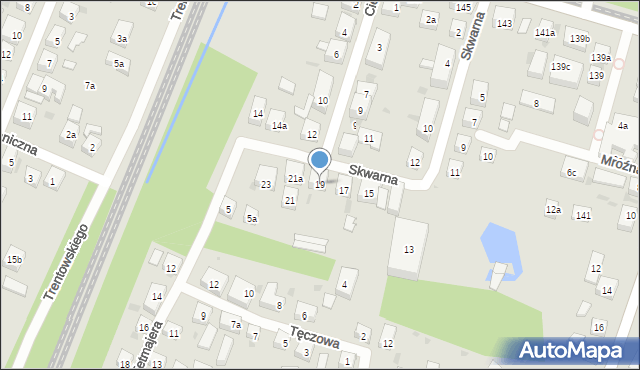 Bydgoszcz, Skwarna, 19, mapa Bydgoszczy