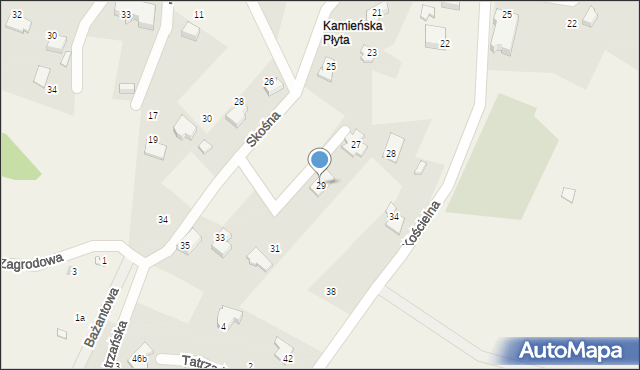 Bystra, Skośna, 29, mapa Bystra