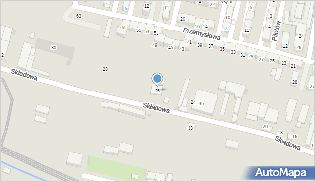 Bytom, Składowa, 26, mapa Bytomia