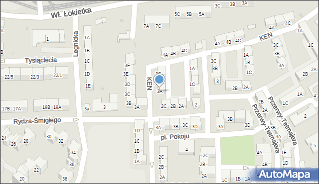 Bytom, Skwer Zelwerowicza Aleksandra, 3A, mapa Bytomia