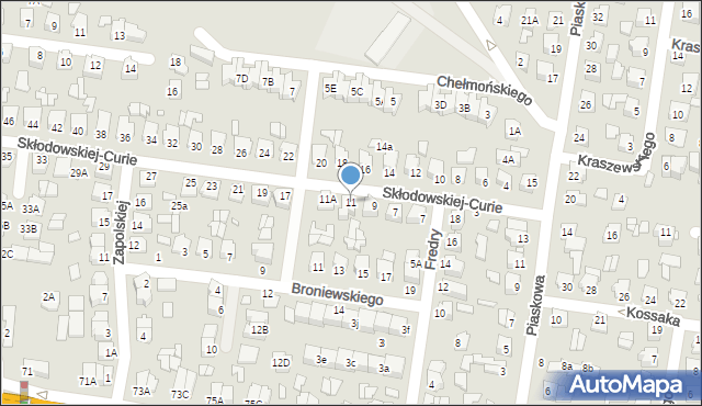 Chełm, Skłodowskiej-Curie Marii, 11, mapa Chełma