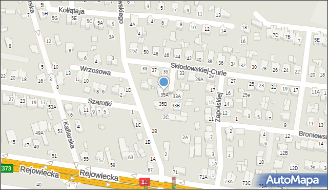 Chełm, Skłodowskiej-Curie Marii, 35A, mapa Chełma