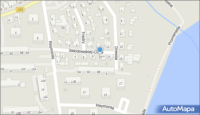 Chodzież, Skłodowskiej-Curie Marii, 10, mapa Chodzież