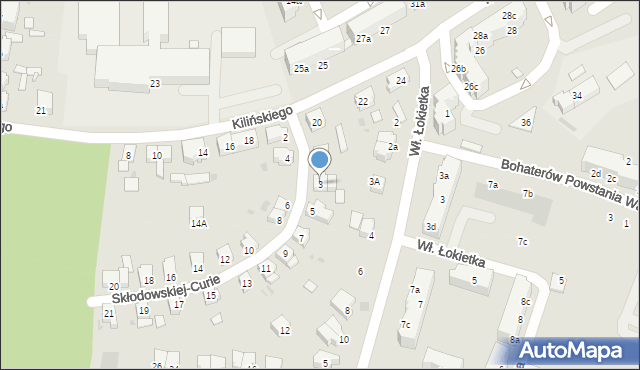 Chojnów, Skłodowskiej-Curie Marii, 3, mapa Chojnów