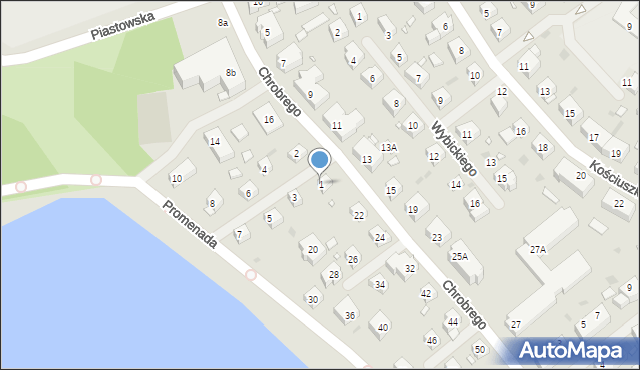 Choszczno, Skłodowskiej-Curie Marii, 1, mapa Choszczno