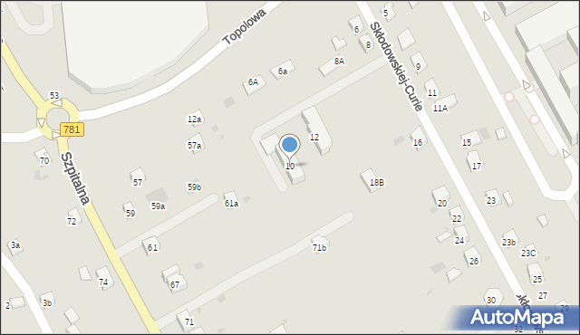 Chrzanów, Skłodowskiej-Curie Marii, 10, mapa Chrzanów