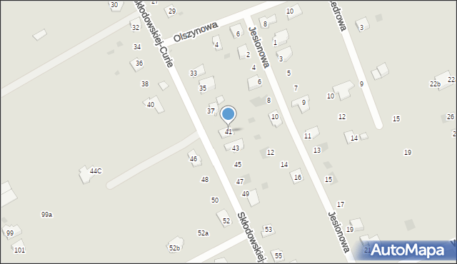 Chrzanów, Skłodowskiej-Curie Marii, 41, mapa Chrzanów