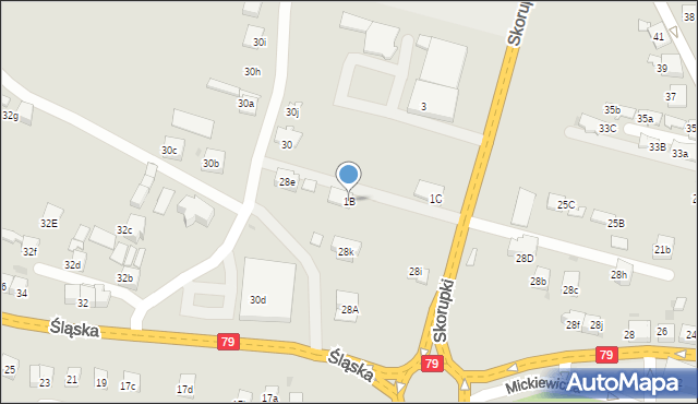 Chrzanów, Skorupki Ignacego Jana, ks., 1B, mapa Chrzanów