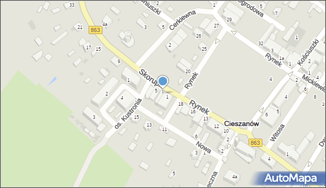 Cieszanów, Skorupki Ignacego Jana, ks., 3, mapa Cieszanów