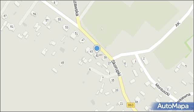 Cieszanów, Skorupki Ignacego Jana, ks., 41, mapa Cieszanów