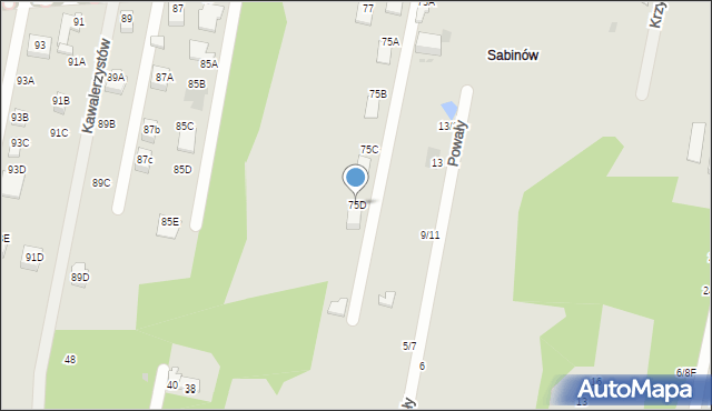 Częstochowa, Skrzetuskiego, 75D, mapa Częstochowy