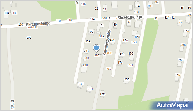 Częstochowa, Skrzetuskiego, 91C, mapa Częstochowy