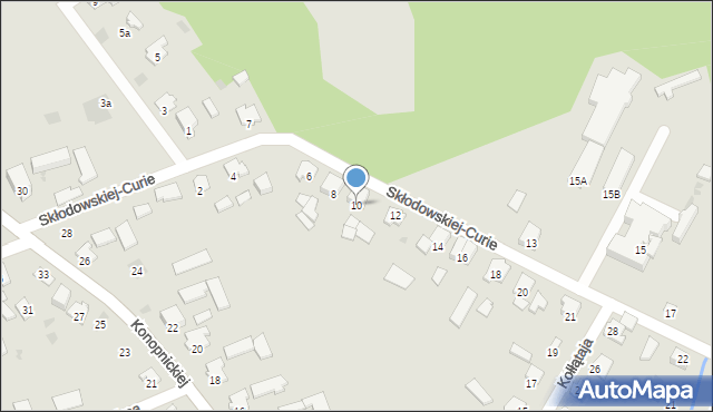 Dąbrowa Białostocka, Skłodowskiej-Curie Marii, 10, mapa Dąbrowa Białostocka