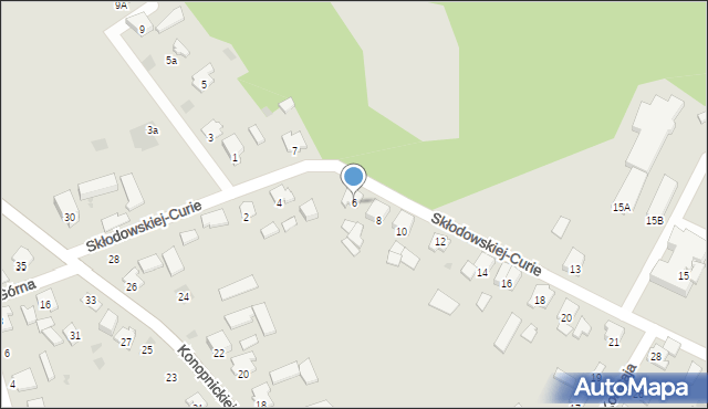 Dąbrowa Białostocka, Skłodowskiej-Curie Marii, 6, mapa Dąbrowa Białostocka