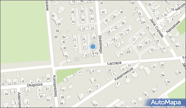 Dąbrowa Górnicza, Skalskiego Stanisława, 3, mapa Dąbrowa Górnicza