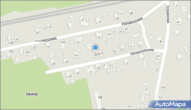 Dąbrowa Górnicza, Skowronkowa, 12, mapa Dąbrowa Górnicza